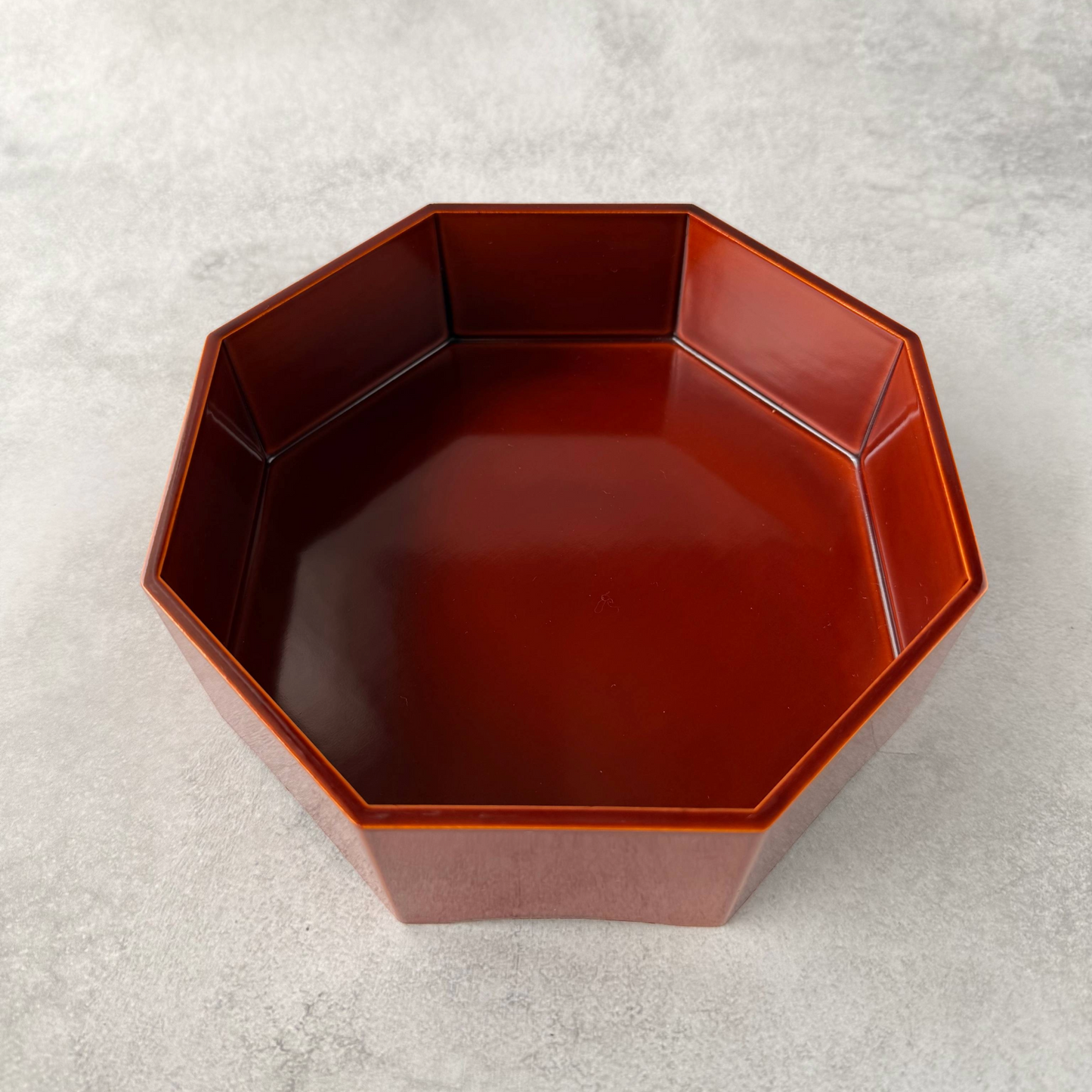 蓋付き八角漆器|ヴィンテージ漆器|17cmの伝統的な食器