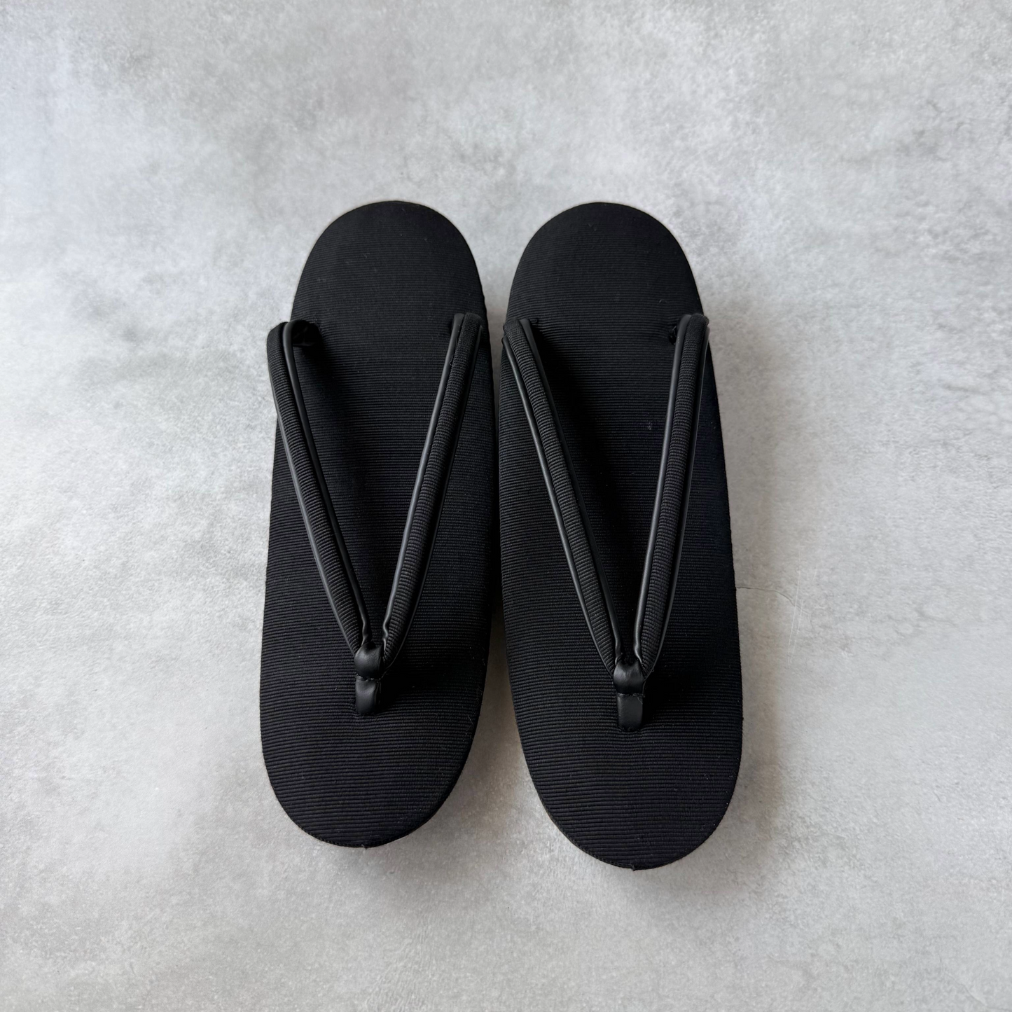Vintage Japanese Black Zori Sandals (Size 6 US Women)|Elegant Formal Footwear from the 1960s