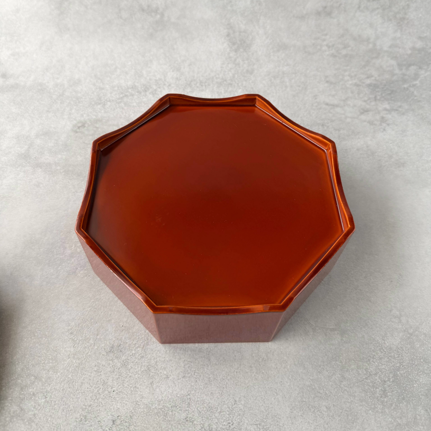 蓋付き八角漆器|ヴィンテージ漆器|17cmの伝統的な食器