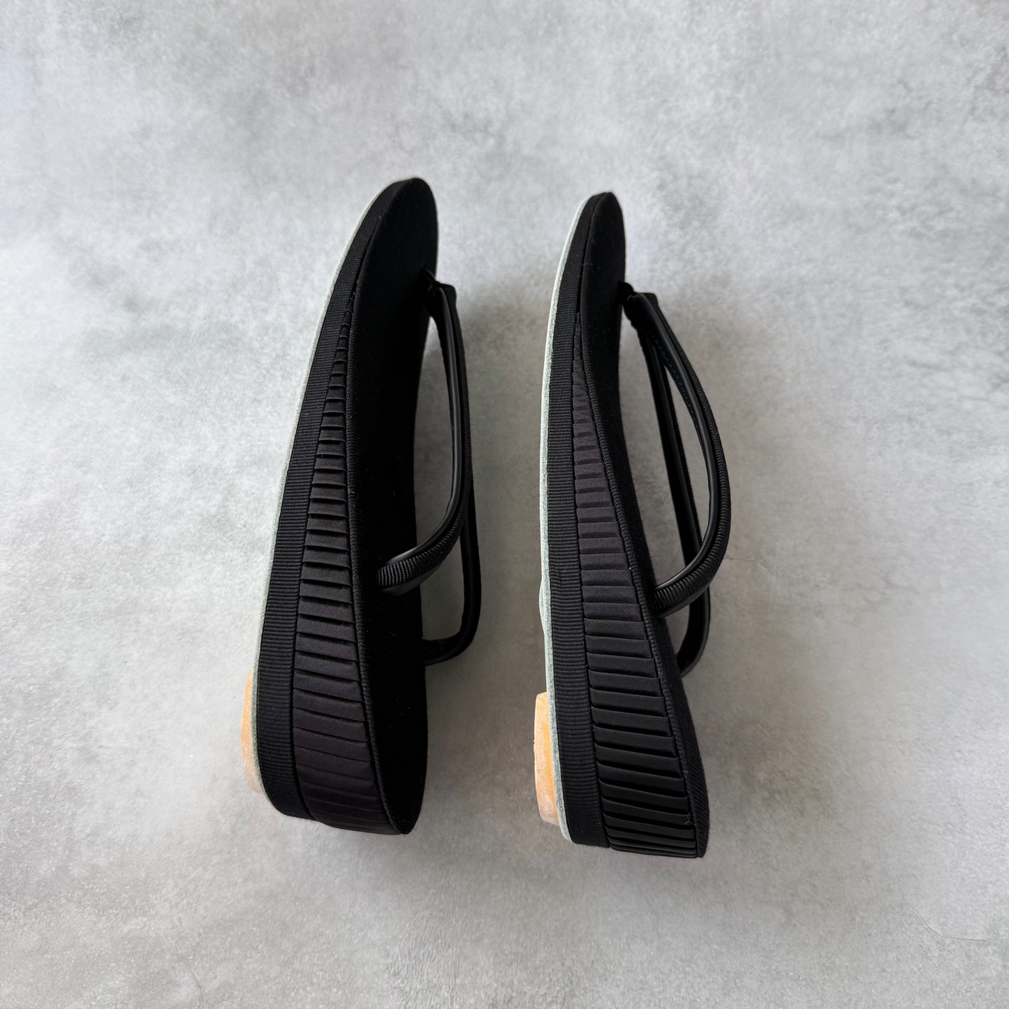 Vintage Japanese Black Zori Sandals (Size 6 US Women)|Elegant Formal Footwear from the 1960s