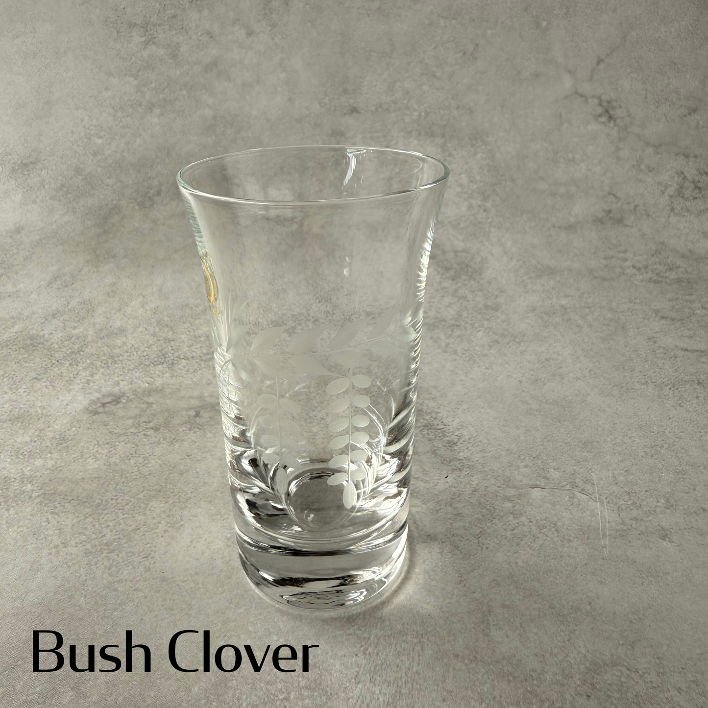 Vintage Japanese Cut Glass Beer Tumblers Set of 5 - TACHIKICHI Korin 1980s Floral Motifs