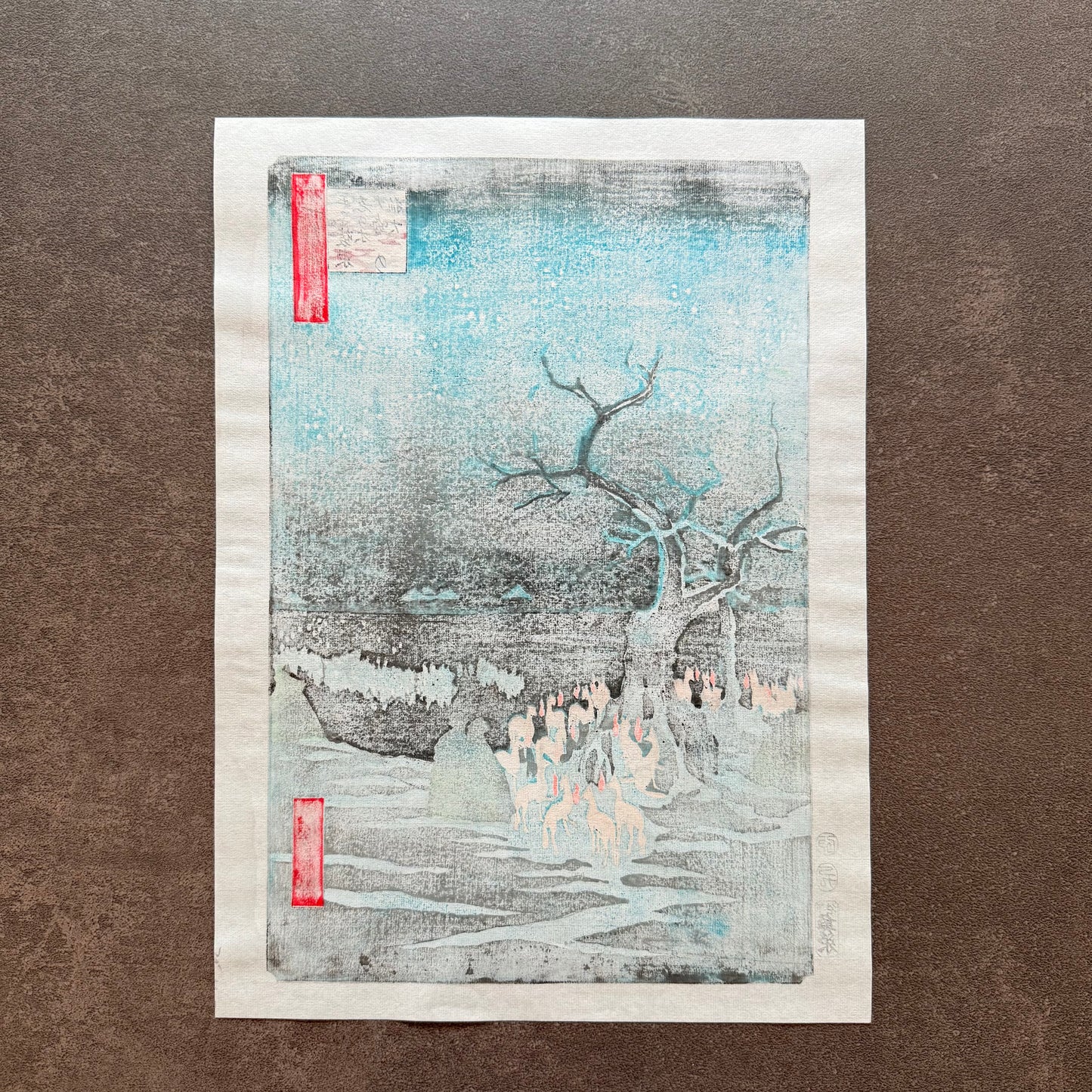 Framed Japanese Ukiyo-e Wall Art – Hiroshige “Fox Fires at Oji” by Liu Changqing | UV Acrylic Frame | Edo Period Reproduction