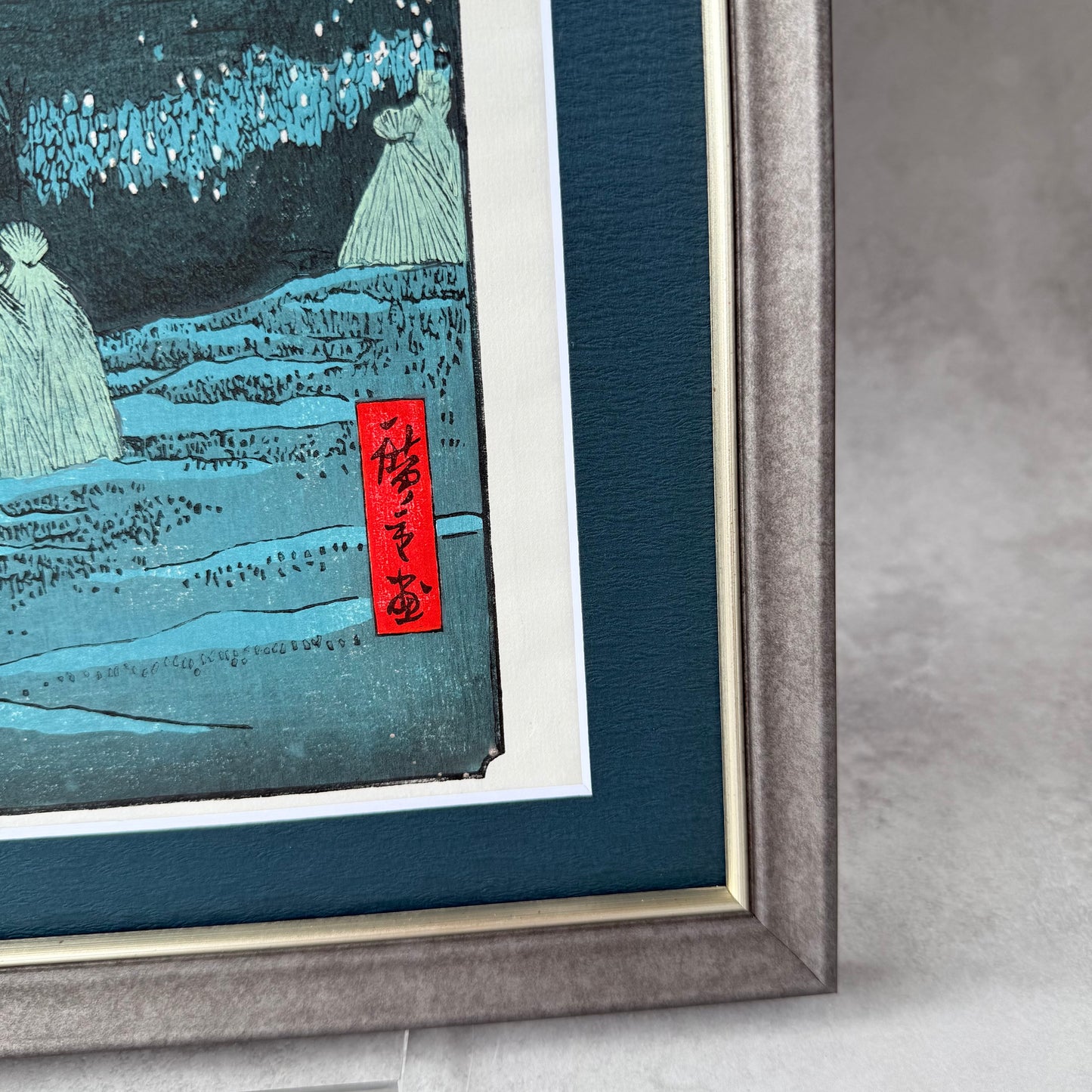 Framed Japanese Ukiyo-e Wall Art – Hiroshige “Fox Fires at Oji” by Liu Changqing | UV Acrylic Frame | Edo Period Reproduction