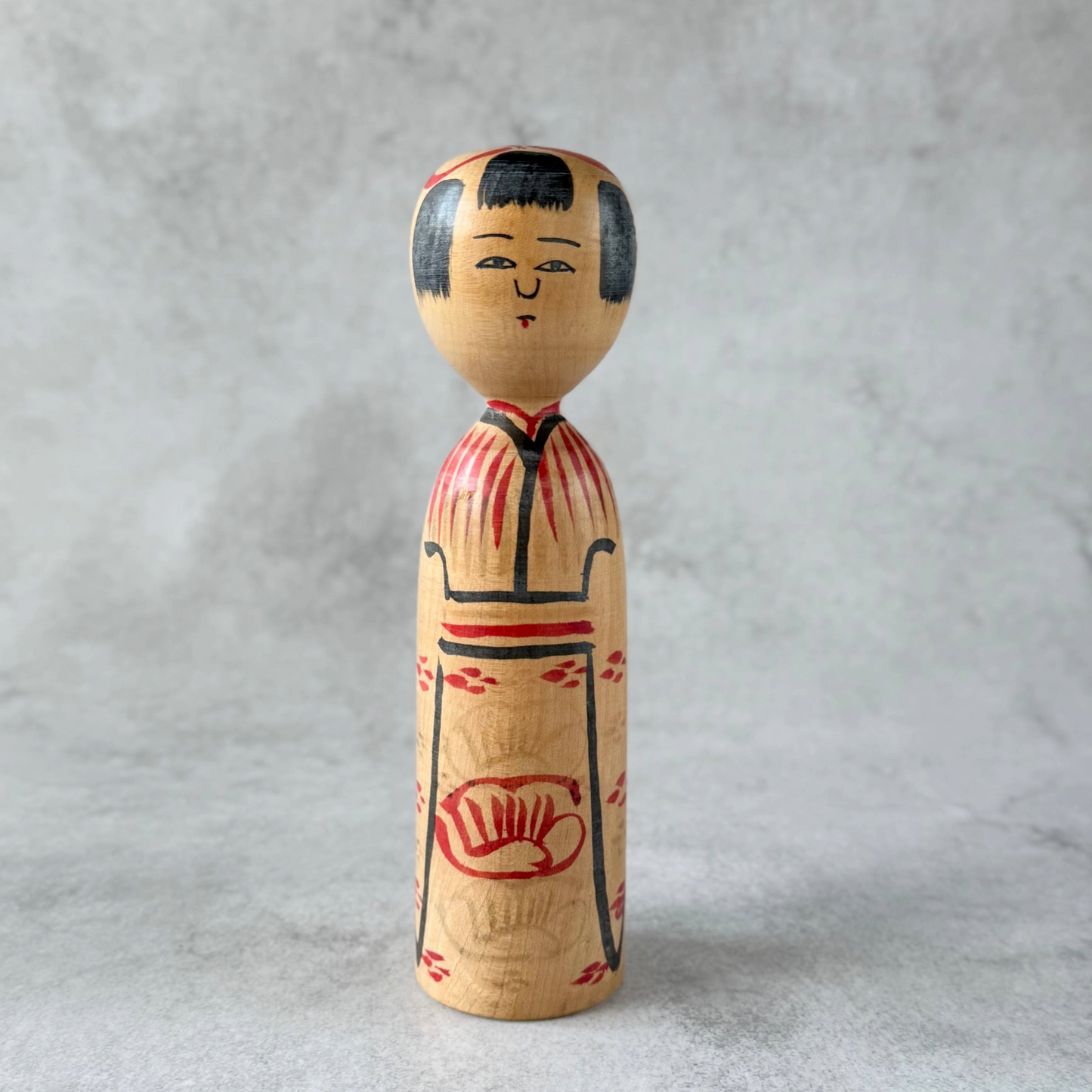 Traditional Kokeshi by Kyutaro Ogura 1970s — Living National Treasure | Kijiyama Style | 18.5cm (7.3")