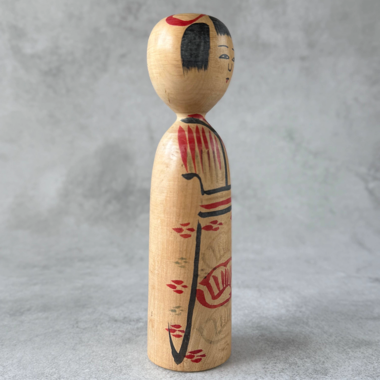 Traditional Kokeshi by Kyutaro Ogura 1970s — Living National Treasure | Kijiyama Style | 18.5cm (7.3")