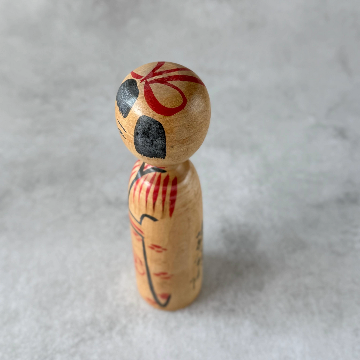 Traditional Kokeshi by Kyutaro Ogura 1970s — Living National Treasure | Kijiyama Style | 18.5cm (7.3")