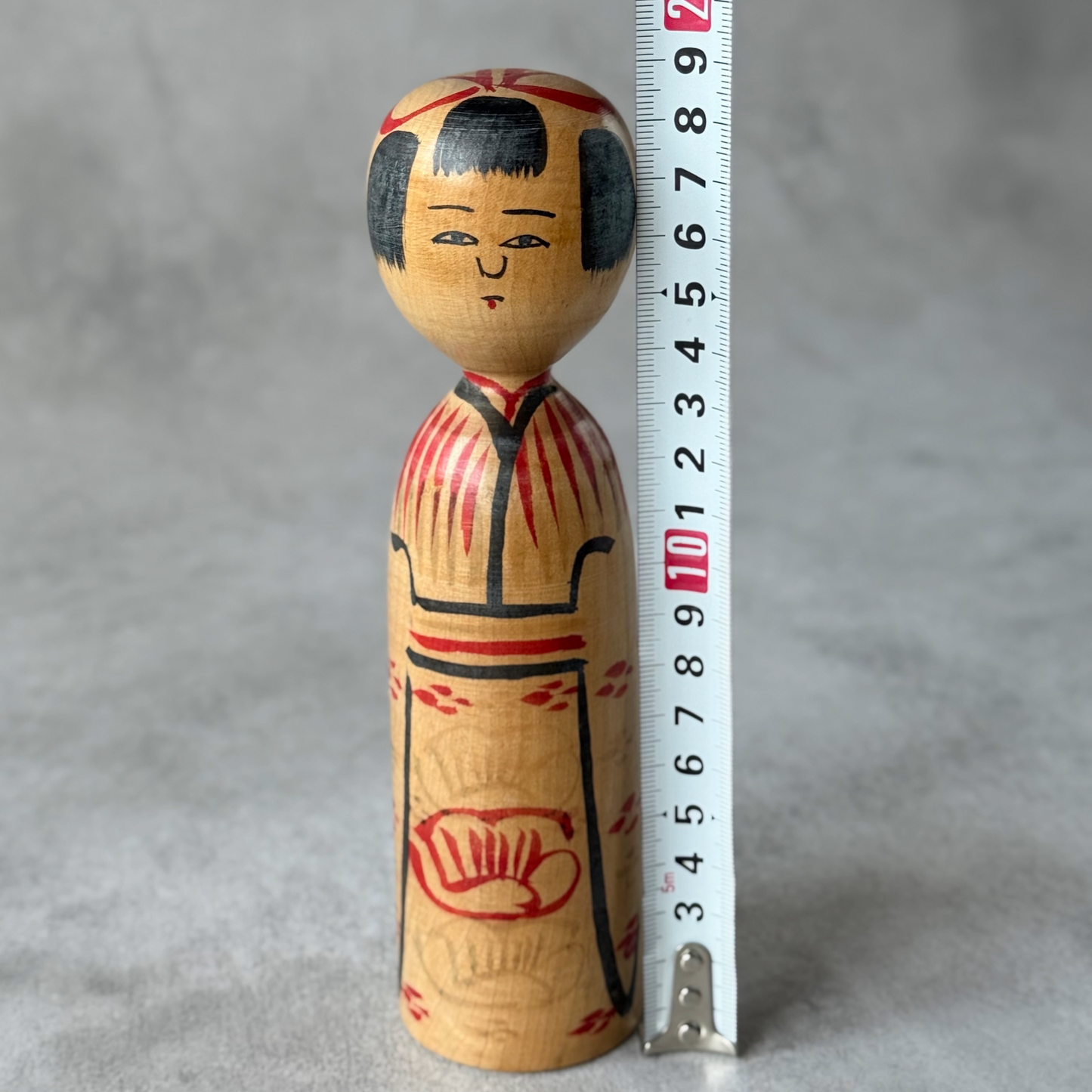 Traditional Kokeshi by Kyutaro Ogura 1970s — Living National Treasure | Kijiyama Style | 18.5cm (7.3")