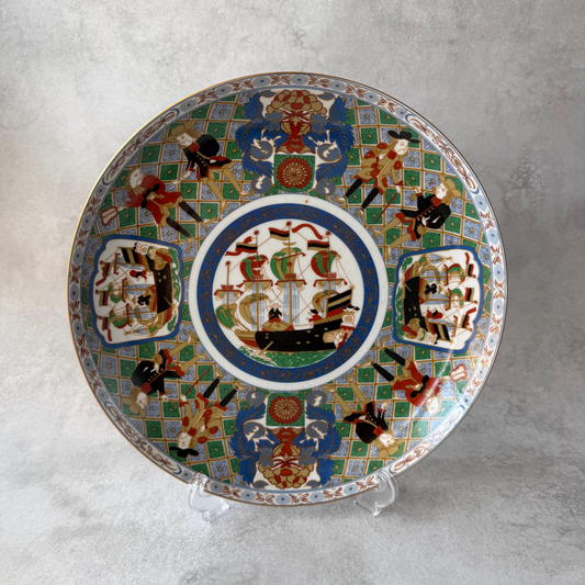 Yokohama Story Decorative Plate – Showa Era Japanese Export Style (12 inch / 30.5 cm)