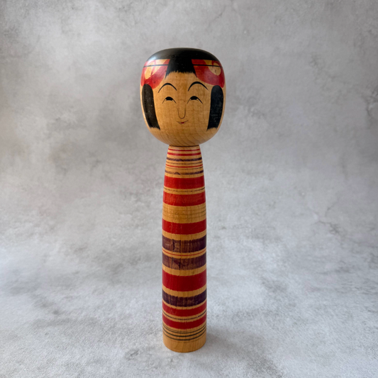Traditional Kokeshi Doll by Toshiaki Sato – Tsuchiyu Style (25cm / 224g, 1960s Boom Period)