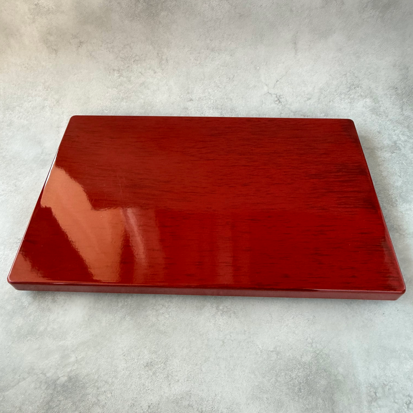 1980s Vintage Lacquer-Style Serving Tray with Handles (Synthetic Lacquerware, Boxed)