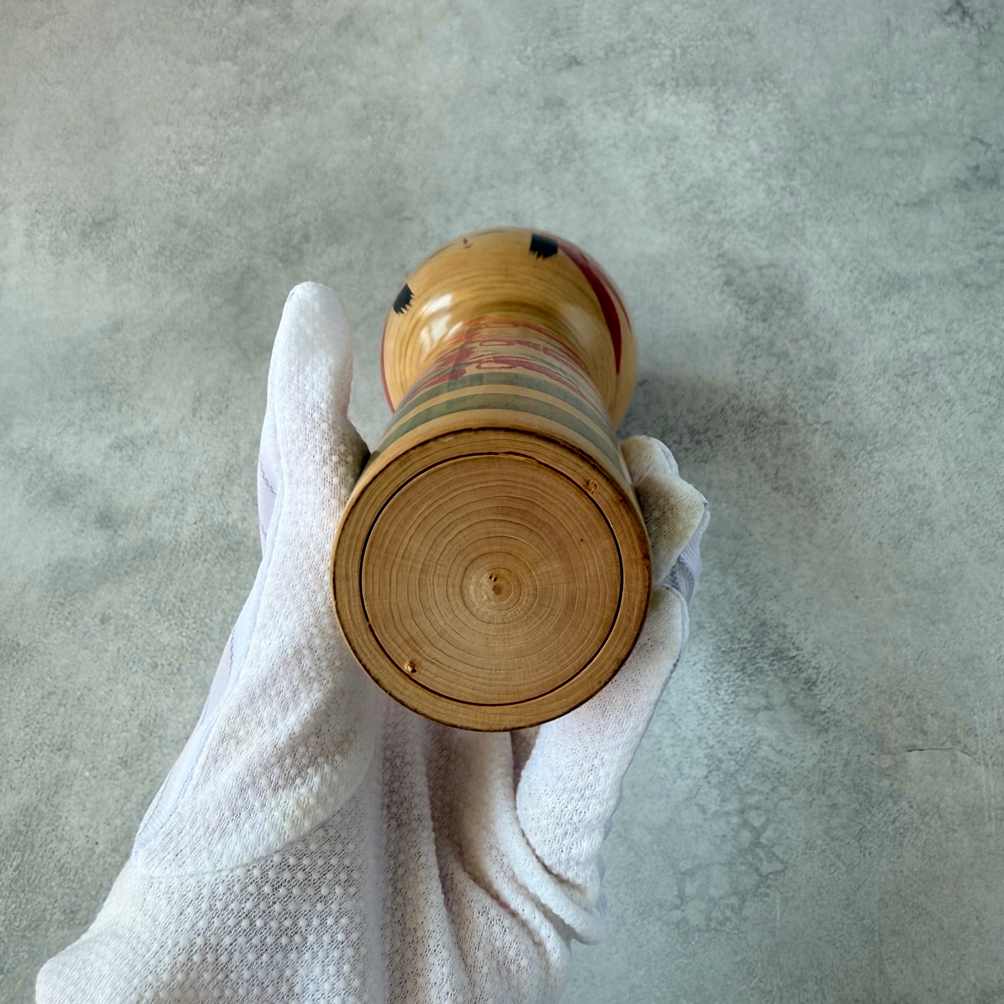 Traditional Kokeshi Doll by Setsuko Takanashi (Togatta Style), ca. 1973, 9.8 in / 0.79 lb | Only 1 Available