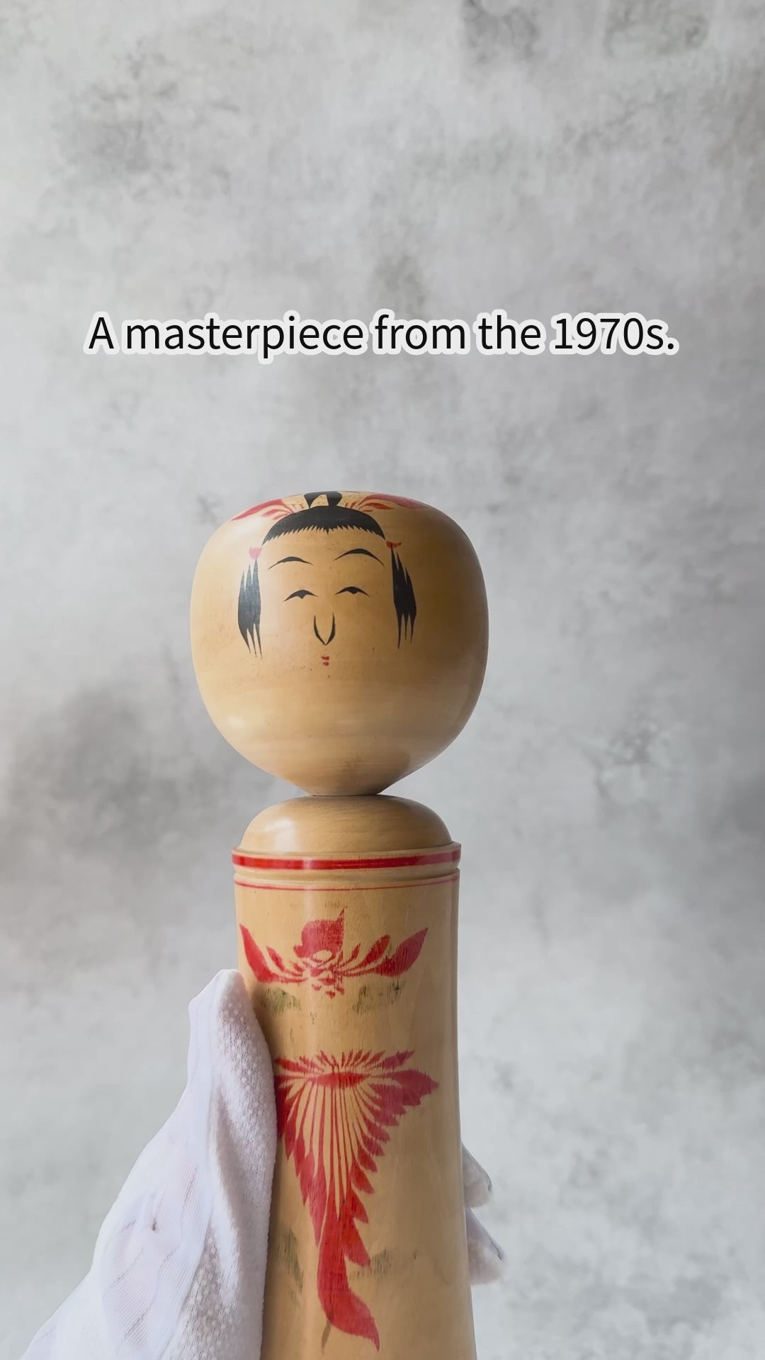Vintage Shoji Sakurai Naruko Kokeshi Doll hand-painted wood