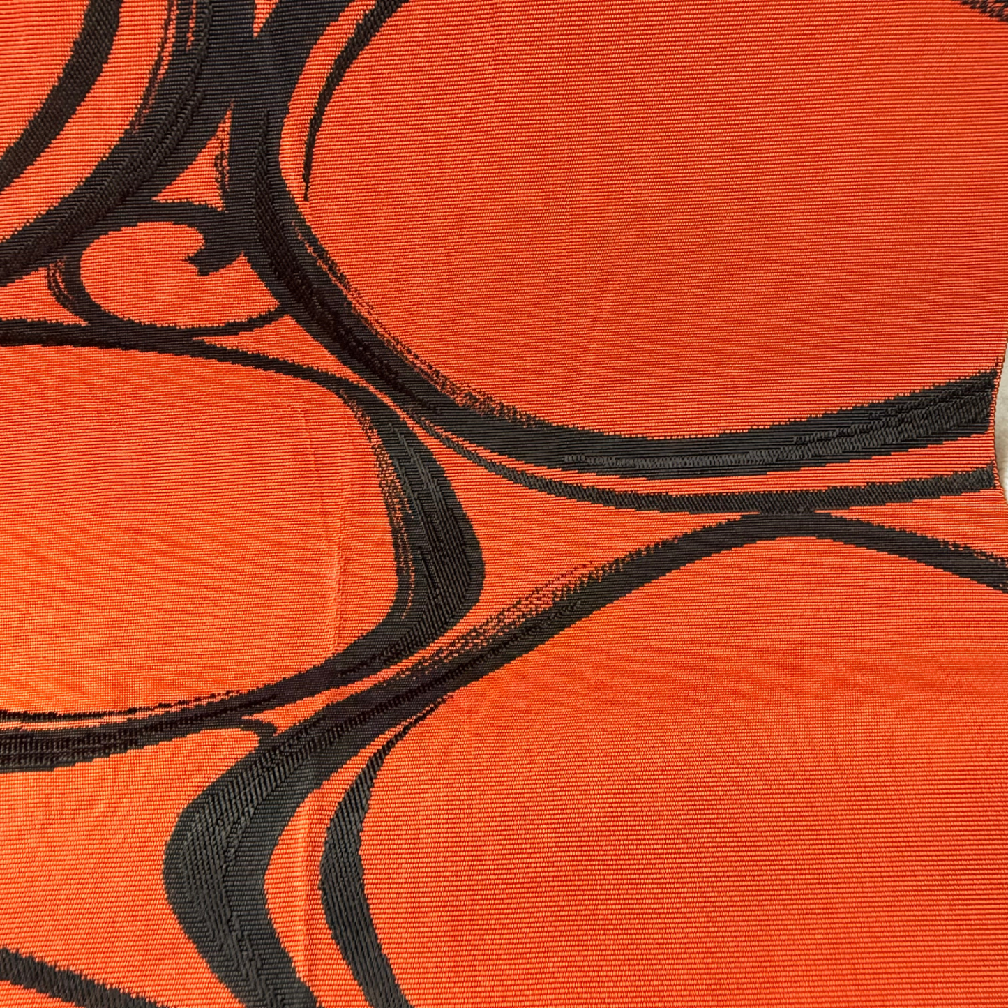 Detail of antique rayon hachisun obi fabric weave