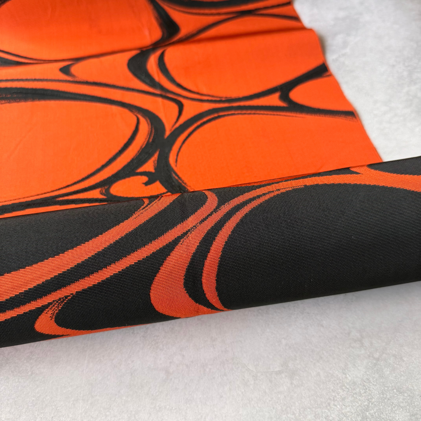 Condition detail of antique Japanese obi fabric